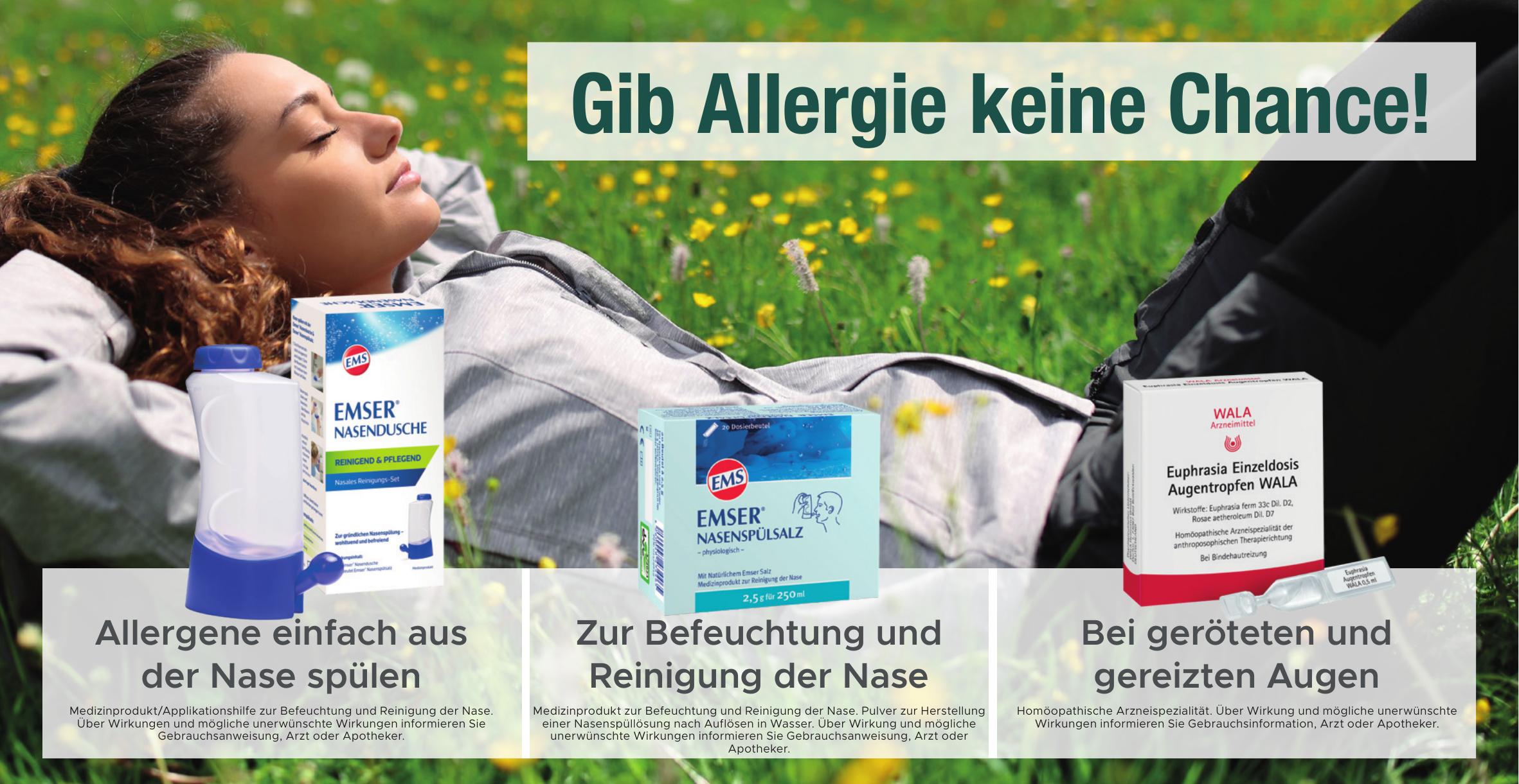 Werbeplakat mit Medikamentauswahl